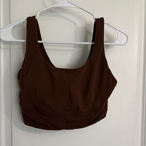 lululemon athletica Brown Scoop Neck Crop Tank